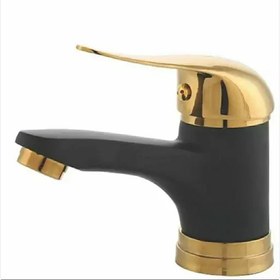 شیر روشویی مدل اردکی مشکی طلا