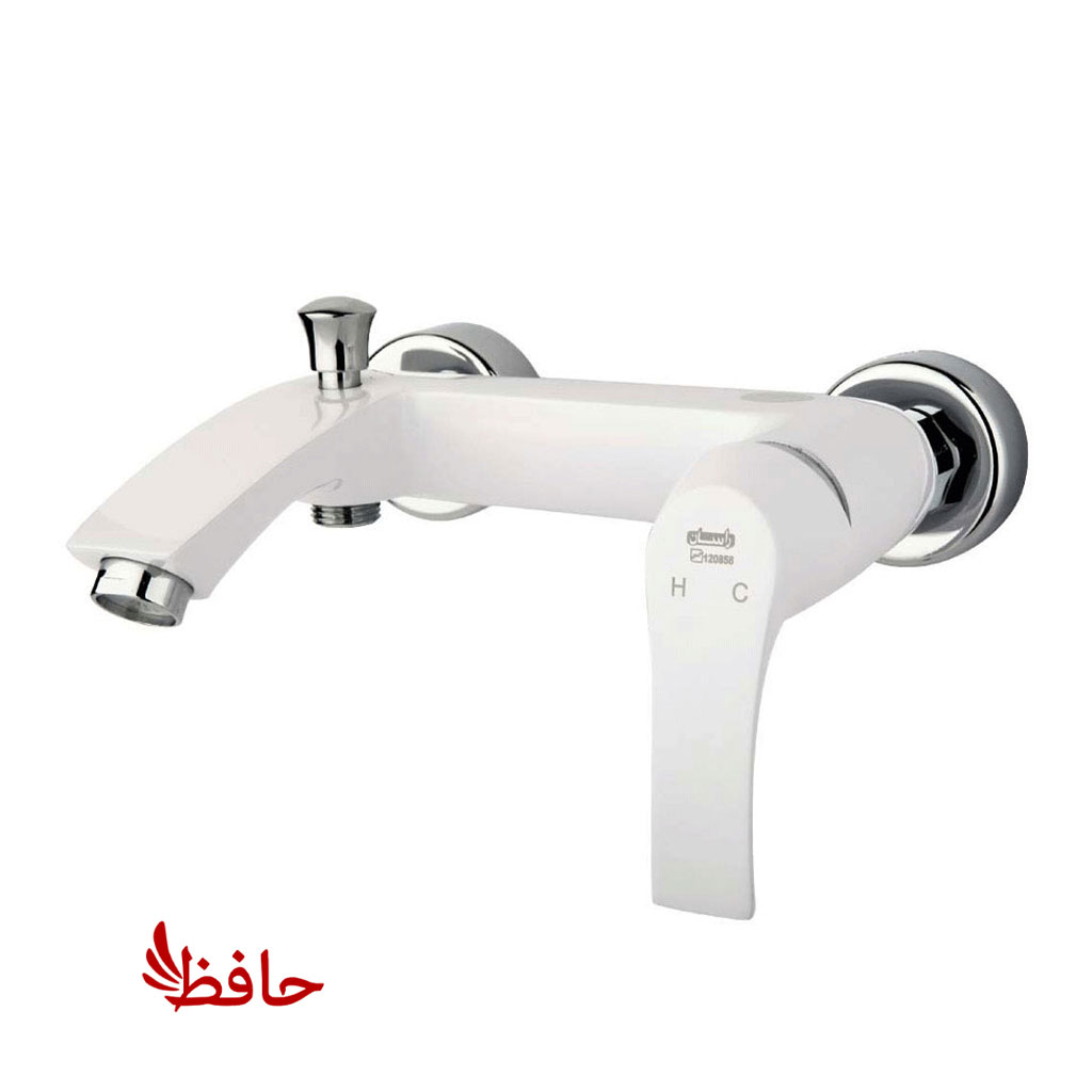 شیر حمام مدل لوتوس سفید کروم شیرالات البرز
